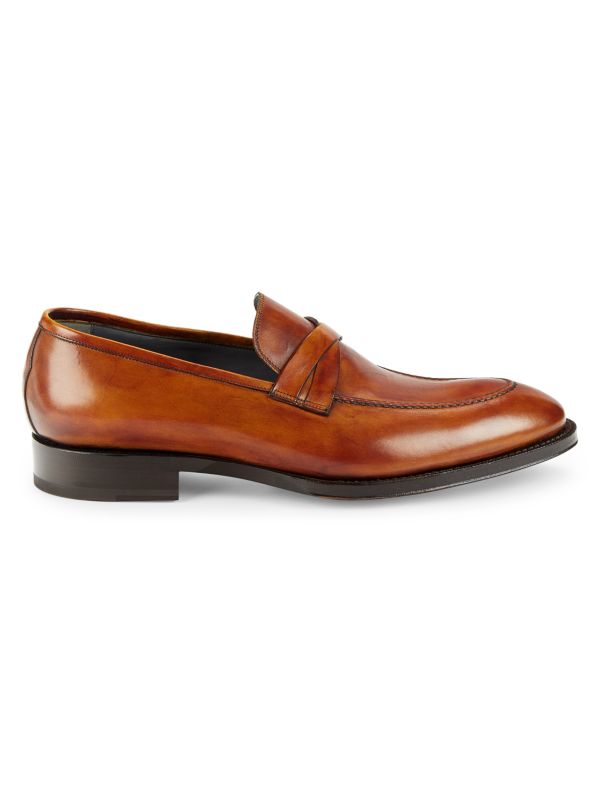Di Bianco Leather Penny Loafers